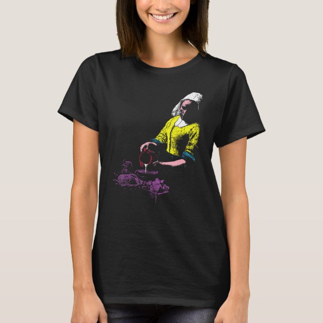 Camiseta Vermeer The Milkmaid Pop 80s Pop Minimal Baroque A (Anverso)