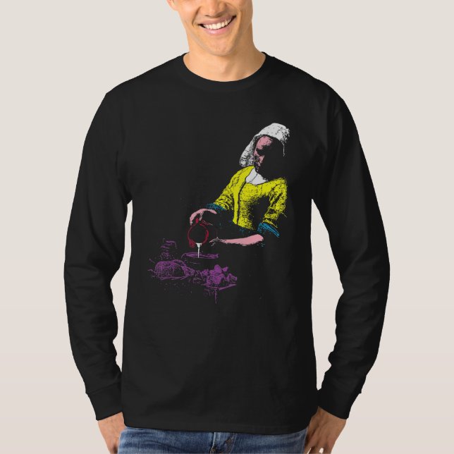 Camiseta Vermeer The Milkmaid Pop 80s Pop Minimal Baroque A (Anverso)