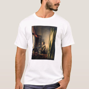 Camiseta Vermer - Chica leyendo una carta en una ventana ab