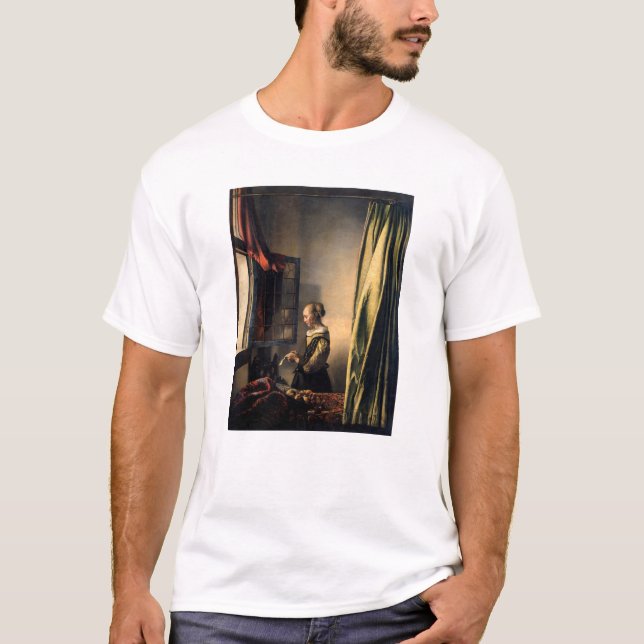 Camiseta Vermer - Chica leyendo una carta en una ventana ab (Anverso)