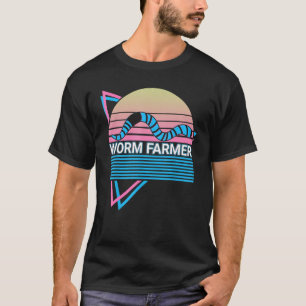 Camiseta Vermiculares de la agricultura de gusanos granjero