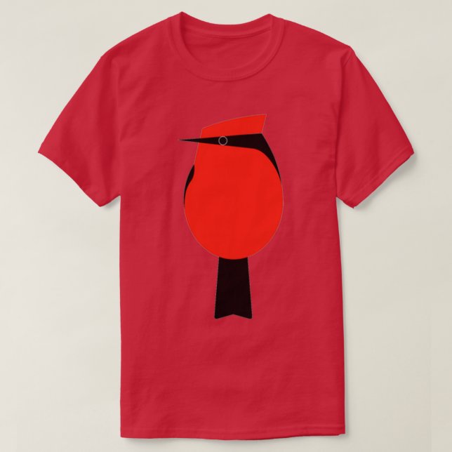 Camiseta Vermilion Flycatcher minimalista (Diseño del anverso)