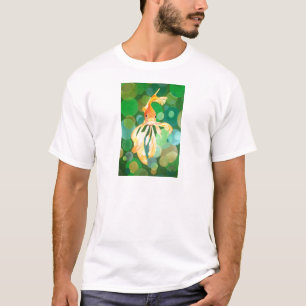 Camiseta Vermilion Goldfish Nadando En Burbujas Verdes