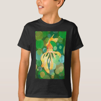Camiseta Vermilion Goldfish Nadando En Burbujas Verdes