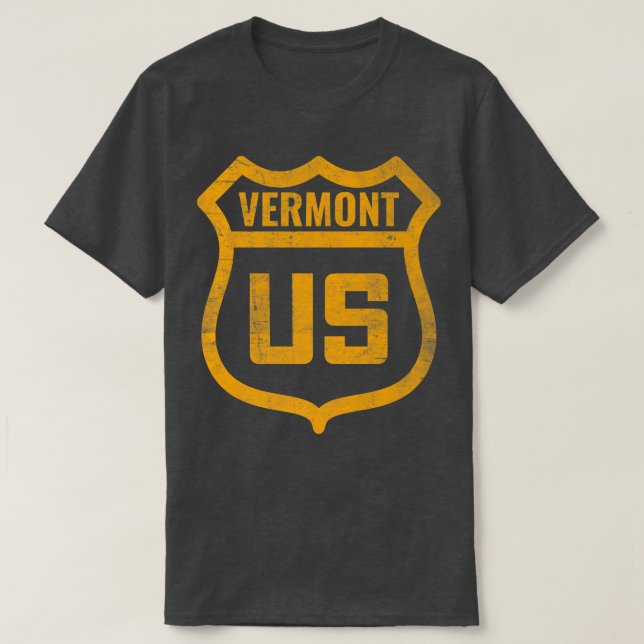 Camiseta Vermont - Carretera de los Estados Unidos de Améri (Diseño del anverso)