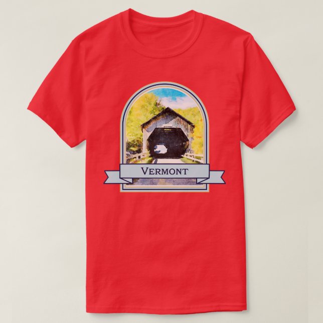 Camiseta Vermont Covered Bridge TShirt (Diseño del anverso)