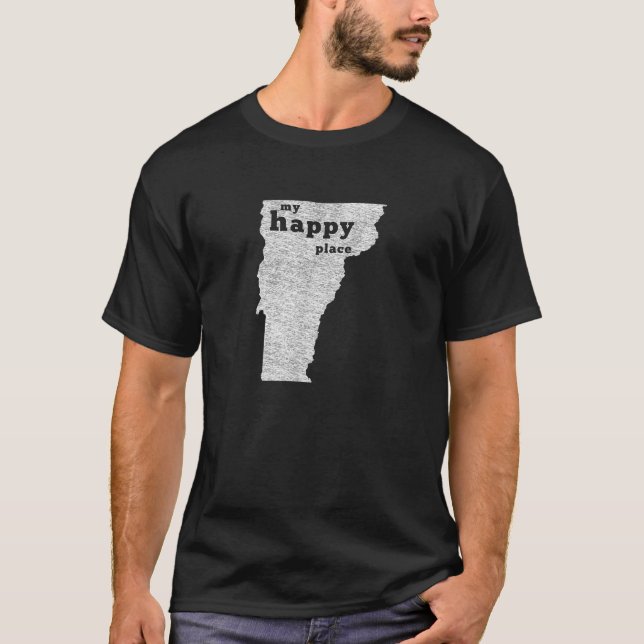 Camiseta Vermont Dolor Happy Place Tee (Anverso)