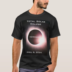 Camiseta VERMONT Eclipse solar total 8 de abril de 2024