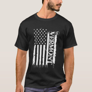 Camiseta Vermont Estados Unidos con la bandera de Estados U