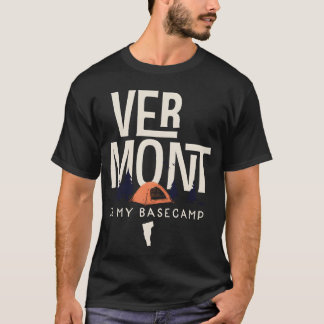 Camiseta Vermont Is My Base Camp funny