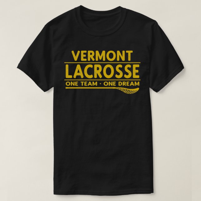 Camiseta Vermont Lacrosse One Team One Dream Classic TShirt (Diseño del anverso)