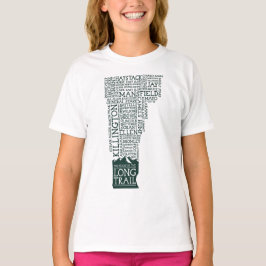 Camiseta Vermont Long Trail (logotipo verde)