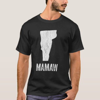 Camiseta Vermont Mamaw Vermont Silhouette State Coolest Gra