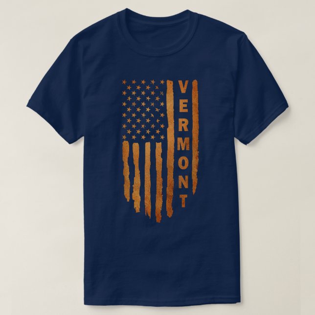 Camiseta Vermont Rústico Derecho al Oso de Armas Segunda En (Diseño del anverso)