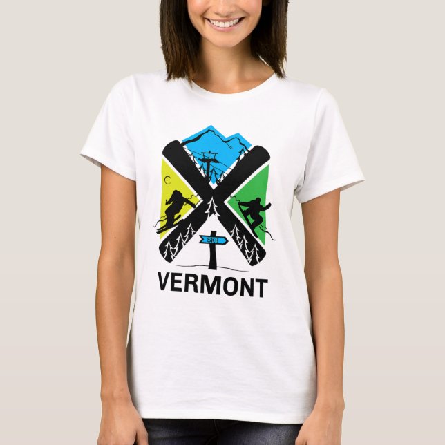 Camiseta Vermont Ski T Shirt - Skiing And Snowboard Accesso (Anverso)