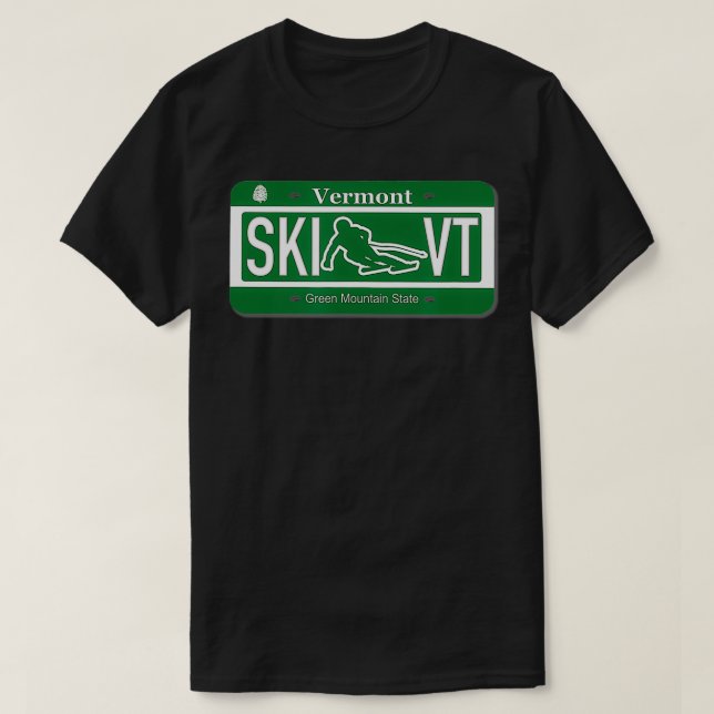 Camiseta Vermont SKI VT 802 New England Green Mountain Stat (Diseño del anverso)