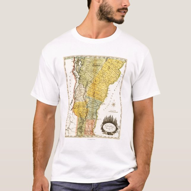 Camiseta VermontPanoramic MapVermont (Anverso)