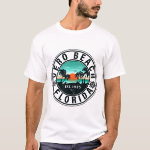 Camiseta Vero Beach Florida Palm Tree Retro Sunset 60