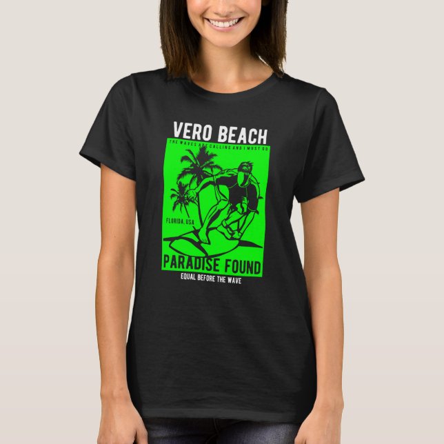 Camiseta Vero Beach Florida Retro Style Souvenir  1 (Anverso)