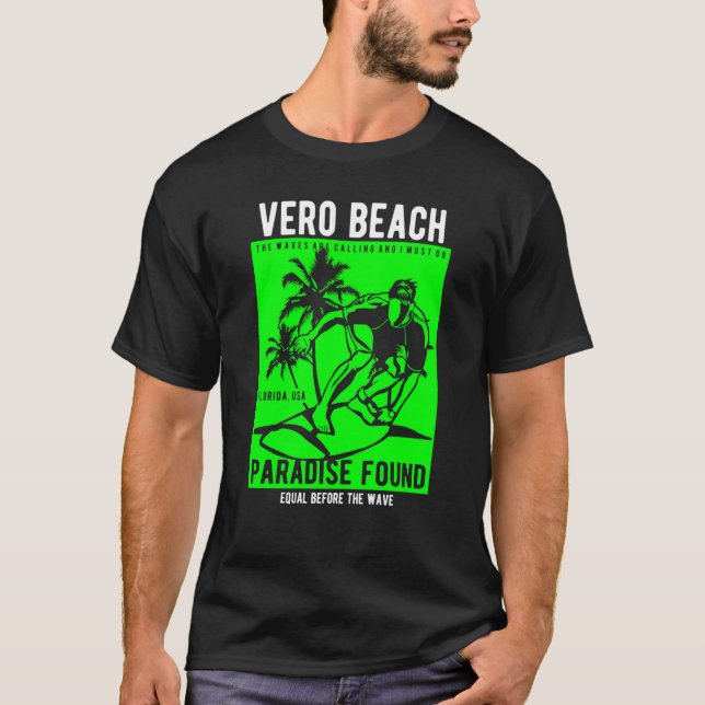 Camiseta Vero Beach Florida Retro Style Souvenir  1 (Anverso)