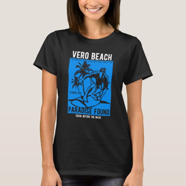 Camiseta Vero Beach Florida Retro Style Souvenir  10 (Anverso)