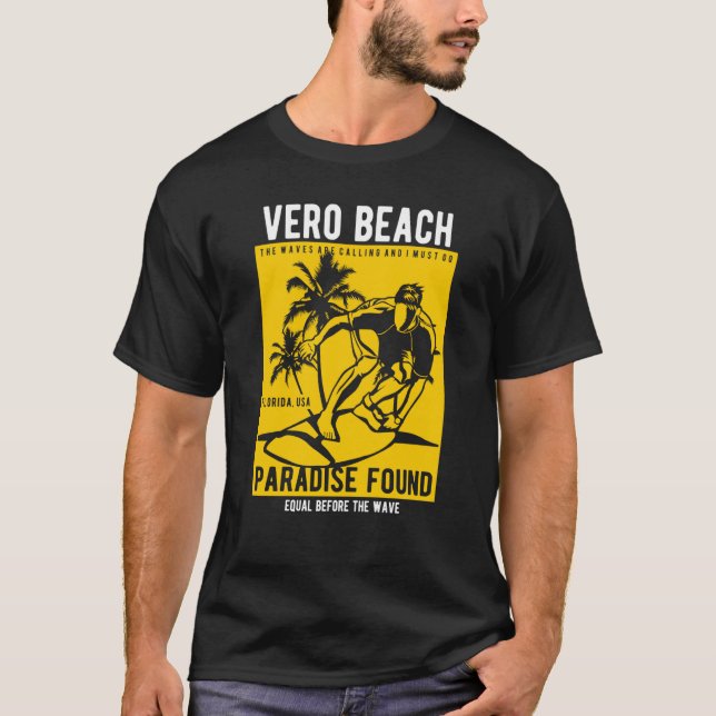 Camiseta Vero Beach Florida Retro Style Souvenir  5 (Anverso)