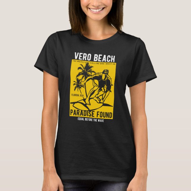 Camiseta Vero Beach Florida Retro Style Souvenir  5 (Anverso)