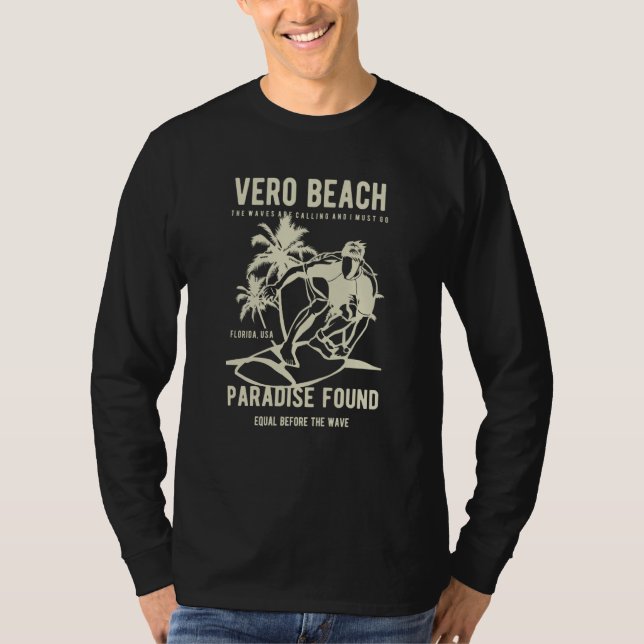 Camiseta Vero Beach Florida Retro Style Souvenir  6 (Anverso)