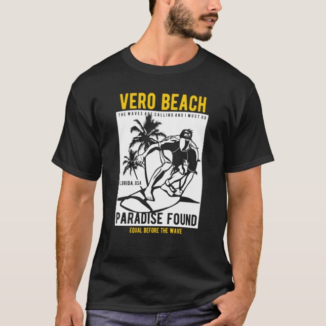 Camiseta Vero Beach Florida Retro Style Souvenir  9 (Anverso)