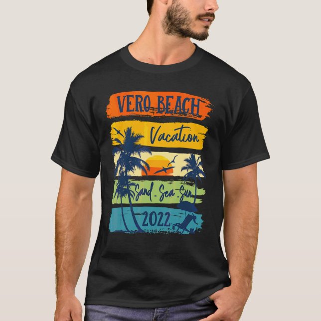 Camiseta Vero Beach Florida Vacation 2022 Familia coinciden (Anverso)