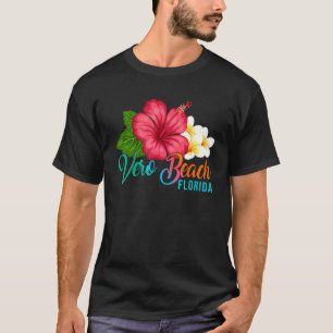 Camiseta Vero Beach Vacaciones Florida Tropical Hibiscus Fl