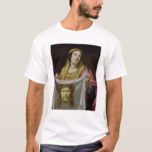 Camiseta Veronica del St. que sostiene la cubierta santa