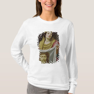 Camiseta Veronica del St. que sostiene la cubierta santa