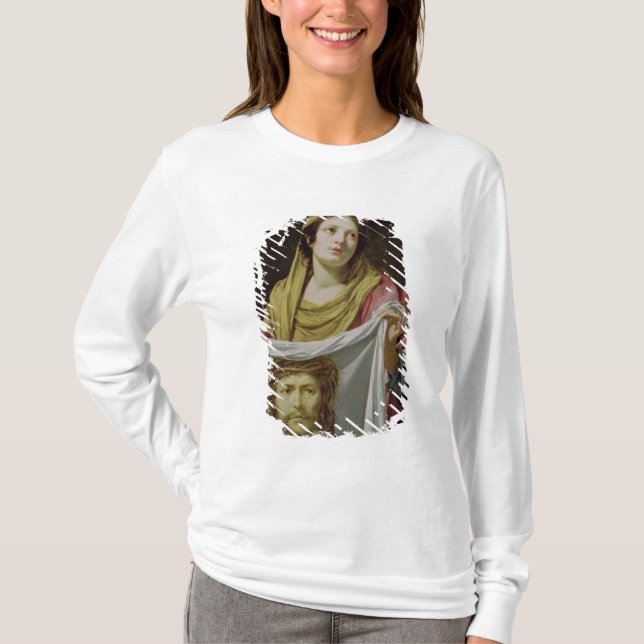 Camiseta Veronica del St. que sostiene la cubierta santa (Anverso)