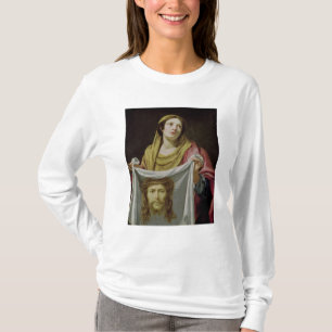 Camiseta Veronica del St. que sostiene la cubierta santa