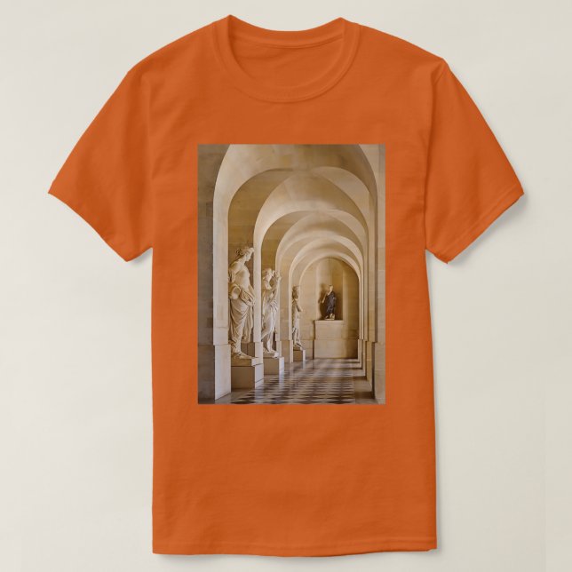 Camiseta Versailles Palace Galerie Basse Statues (Diseño del anverso)