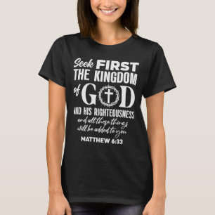 Camiseta Versículo Bíblico Buscad Primeramente El Reino De