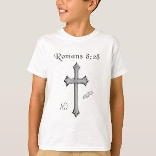 Camiseta versículo bíblico cristiano Romanos 8:28