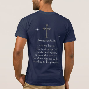 Camiseta versículo bíblico cristiano Romanos 8:28