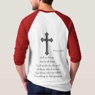 Camiseta versículo bíblico cristiano Romanos 8:28