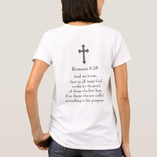 Camiseta versículo bíblico cristiano Romanos 8:28