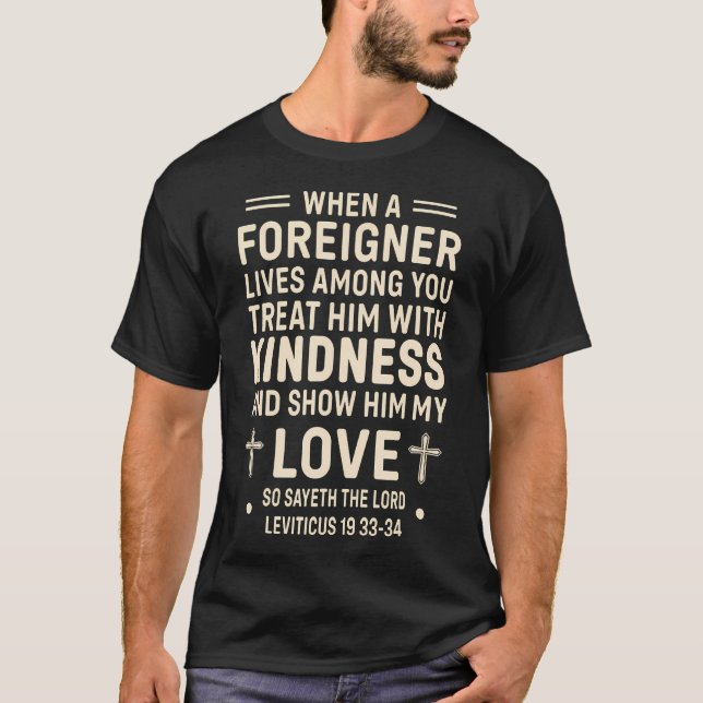 Camiseta Versículo Bíblico Levítico 19 Sé Amable Con Los Ex (Anverso)