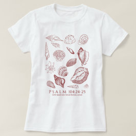 Camiseta Versículo de la Biblia de conchas marinas
