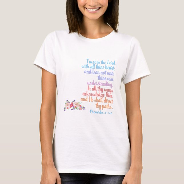 Camiseta Versículo de la Biblia de los Proverbios (Anverso)