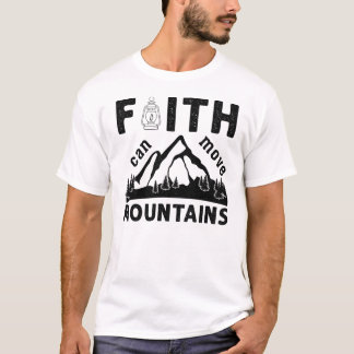 Camiseta Versículo de la Biblia La Fe Mueve Montañas