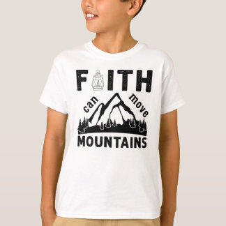 Camiseta Versículo de la Biblia La Fe Mueve Montañas