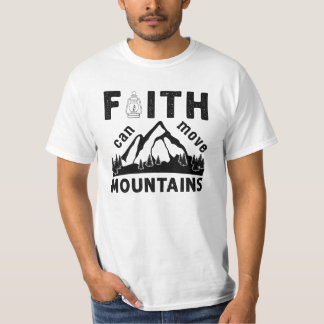 Camiseta Versículo de la Biblia La Fe Mueve Montañas