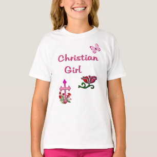 Camiseta versículo de la Biblia para niñas cristianas