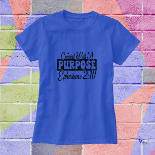Camiseta Versículo de la Biblia ''Propósito'' Tipografía Pe