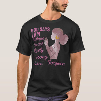 Camiseta Versículos bíblicos motivadores para mujeres afroa